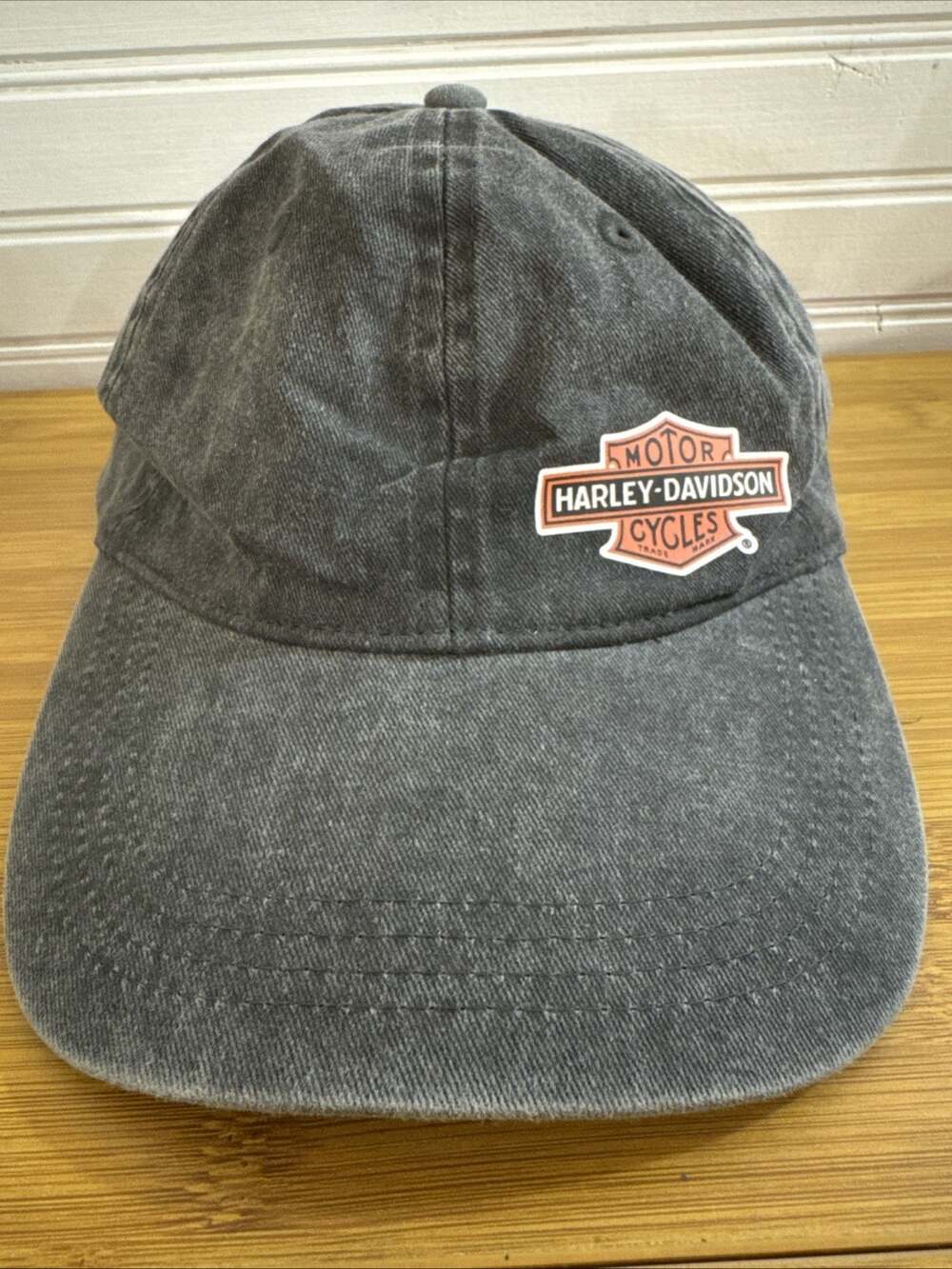 Harley Davidson Museum Faded Black Dad Hat Adjustable Biker Patch Cap
